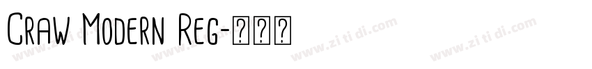 Craw Modern Reg字体转换